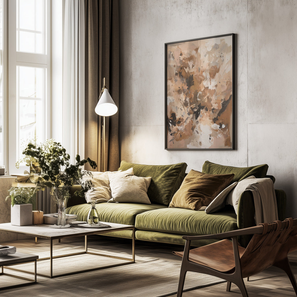 Abstract Mocha No 1 - Poster / Art Print - interiör