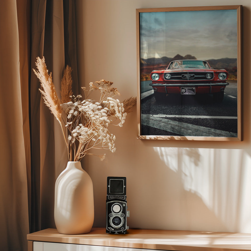 Vintage Car Love - Poster / Art Print - interiör