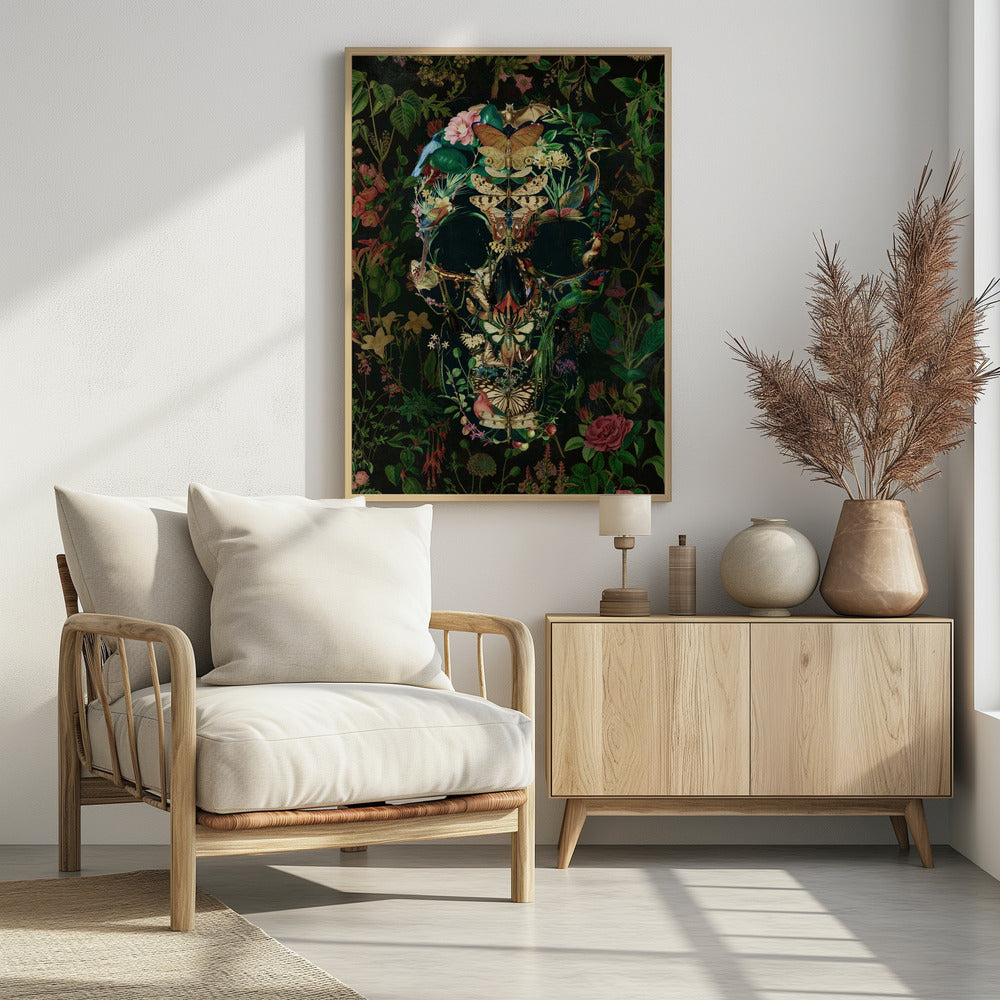 Papillon Skull - Poster / Art Print - interiör