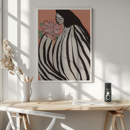 A Silent Moment (Peach) - Poster / Art Print - interiör