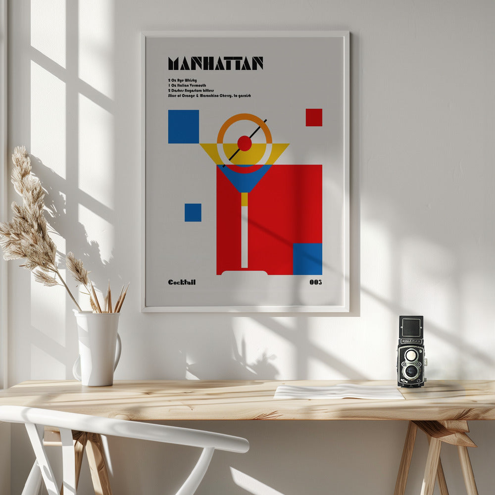 Manhattan Bauhaus Cocktail - Poster / Art Print - interiör