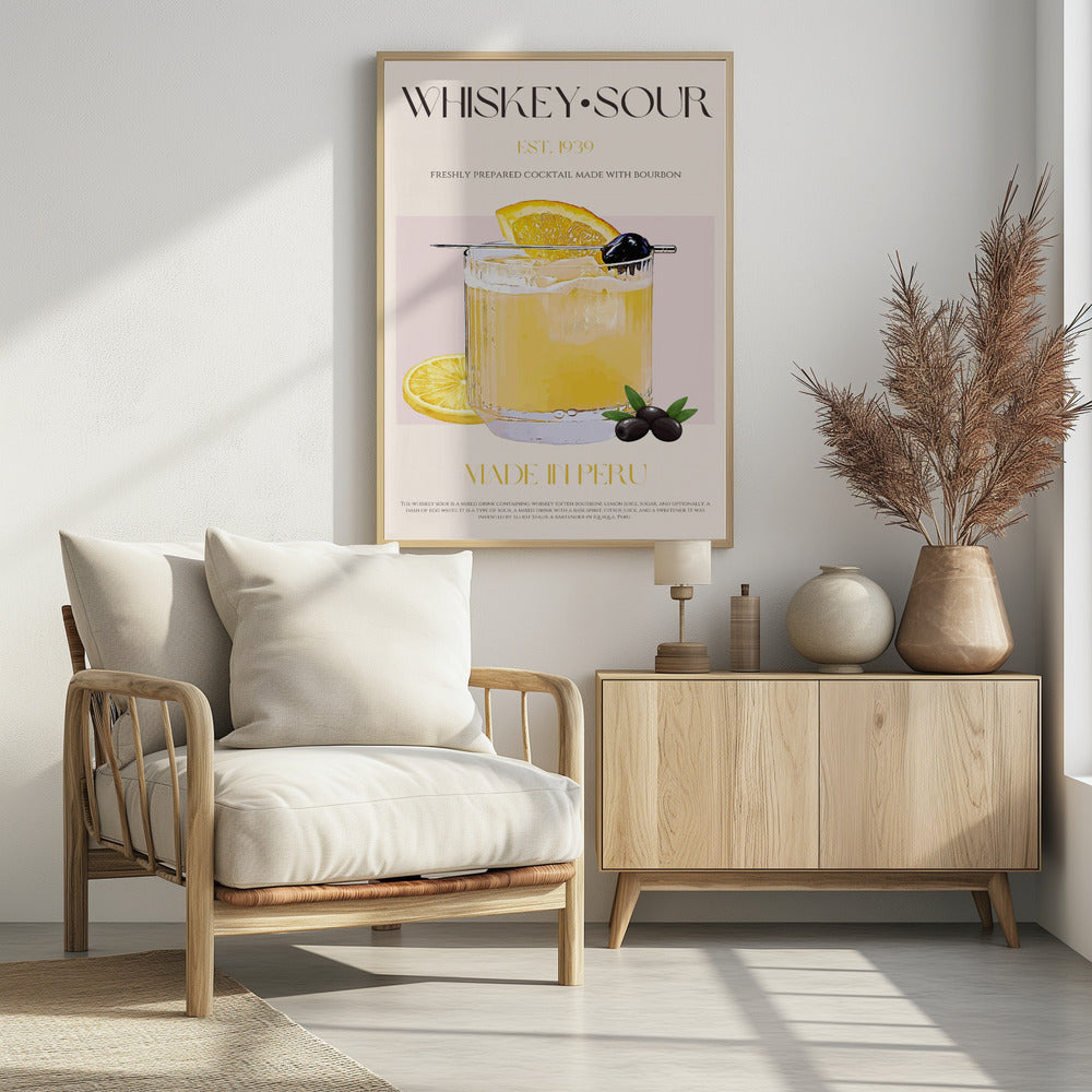 Whiskey sour print - Poster / Art Print - interiör