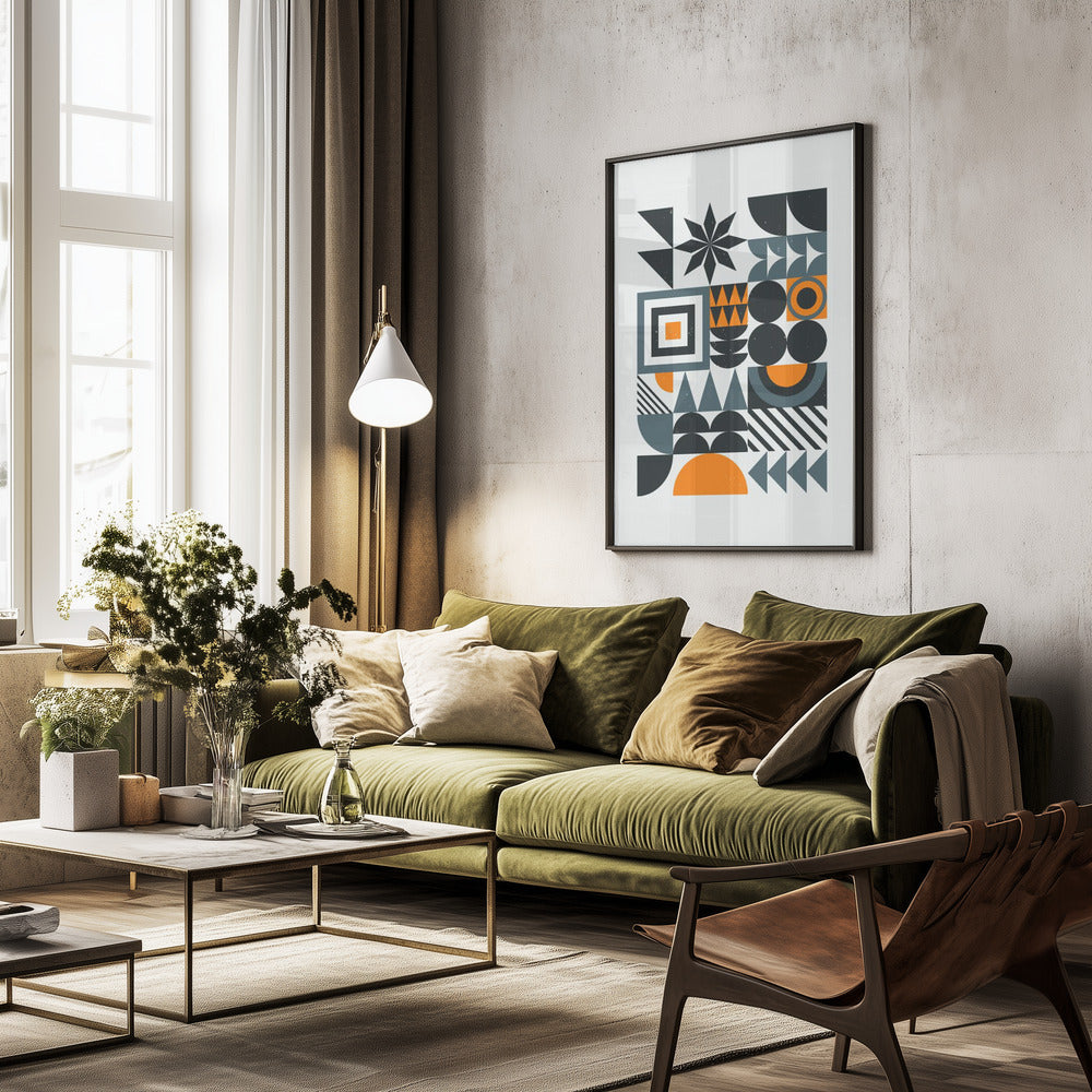 Vibrant Bauhaus Collection #4 - Poster / Art Print - interiör