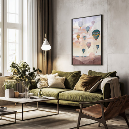 Airballoon Sky - Poster / Art Print - interiör
