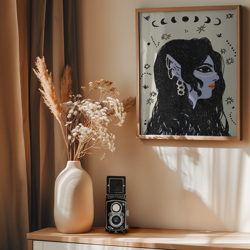 Portrait of a mermaid - Poster / Art Print - interiör