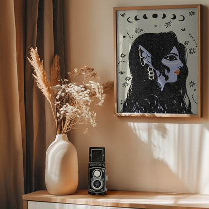 Portrait of a mermaid - Poster / Art Print - interiör