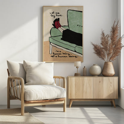 Let me lay here - Poster / Art Print - interiör