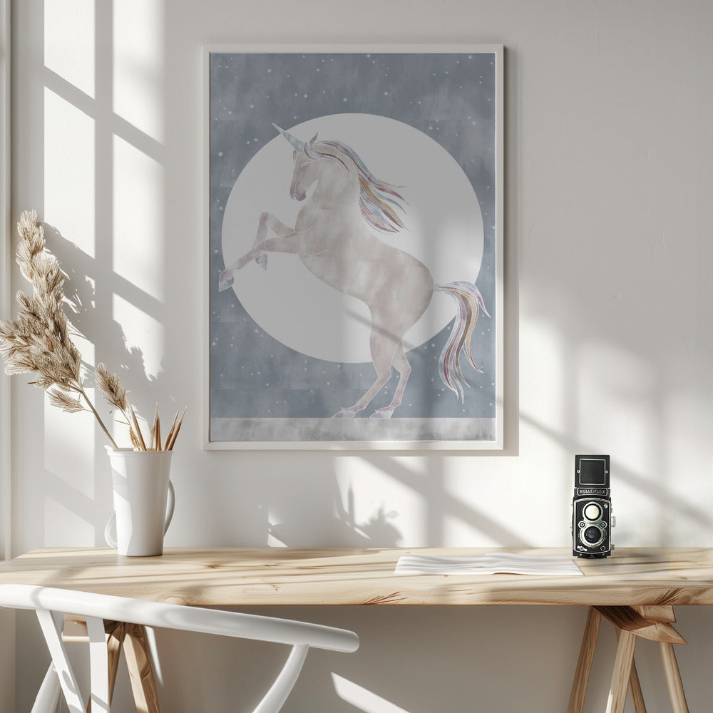 Rising Unicorn - Poster / Art Print - interiör