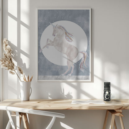 Rising Unicorn - Poster / Art Print - interiör