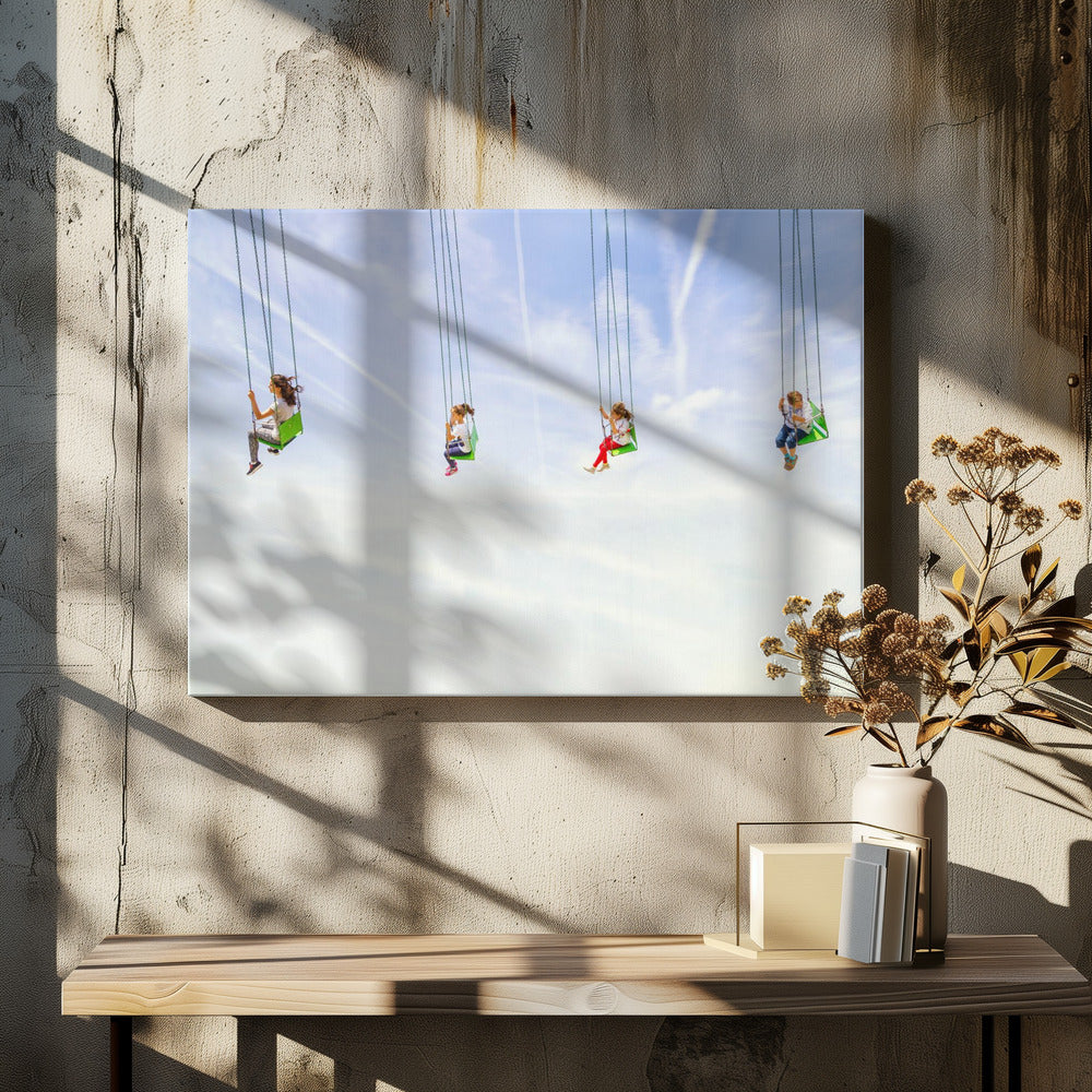 Heads in the clouds! - Poster / Art Print - interiör