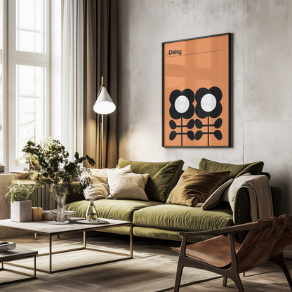 Daisy Mellow Yellow - Poster / Art Print - interiör