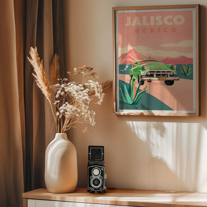 Jalisco Mexico Vintage Travel Poster - Poster / Art Print - interiör
