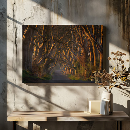 The Dark Hedges in the Morning Sunshine - Poster / Art Print - interiör