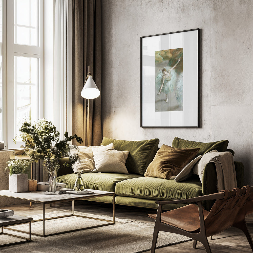 Dancer In Green No.2 - Poster / Art Print - interiör