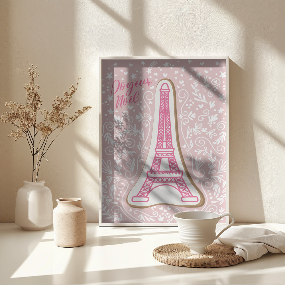 Eiffel tower iced gingerbread cookie - Poster / Art Print - interiör