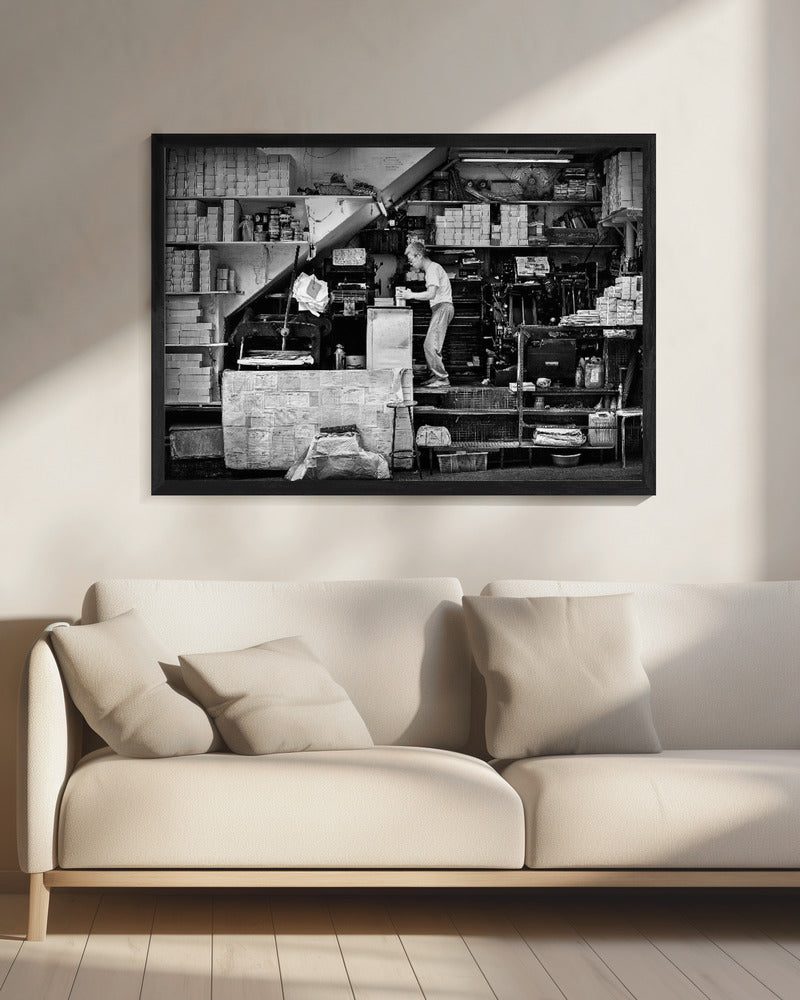 A small old printing shop - Poster / Art Print - interiör