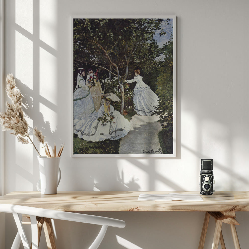 Claude Monet's Women In the Garden (1866) - Poster / Art Print - interiör