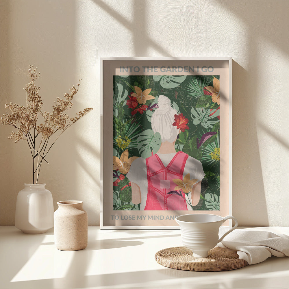 Into the Garden (grey) - Poster / Art Print - interiör