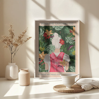 Into the Garden (grey) - Poster / Art Print - interiör