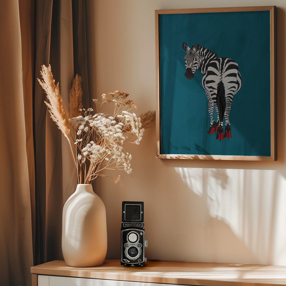Zebra heels - Poster / Art Print - interiör