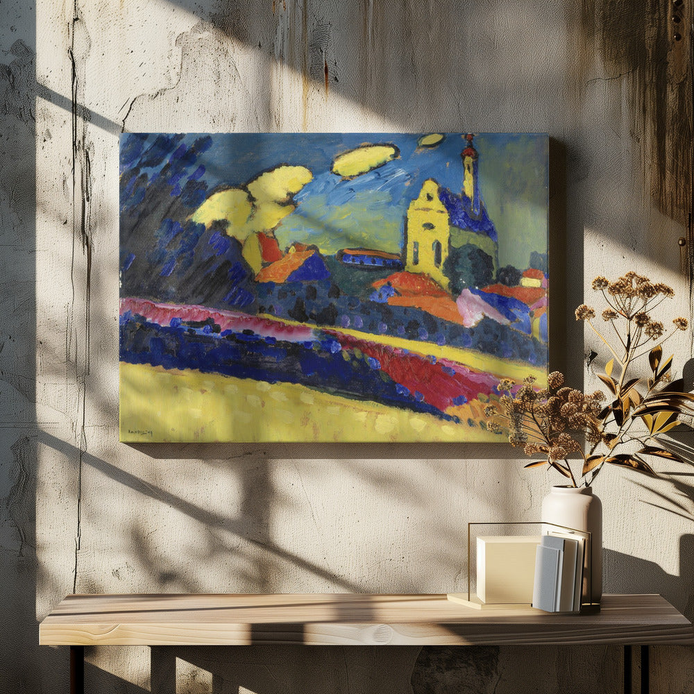 Study of Murnau  Landscape With Church (1909) - Poster / Art Print - interiör