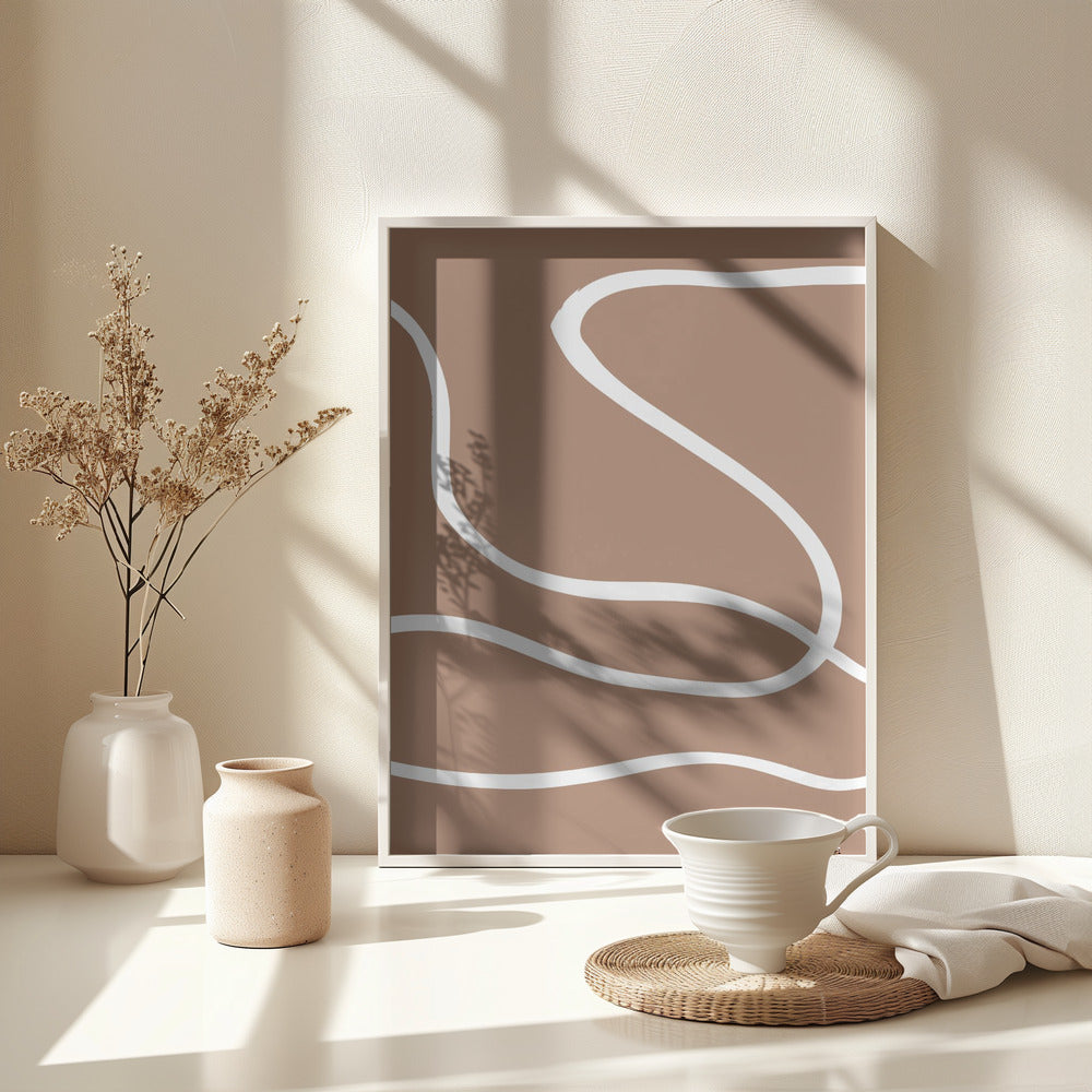 Abstract Mocha - Poster / Art Print - interiör