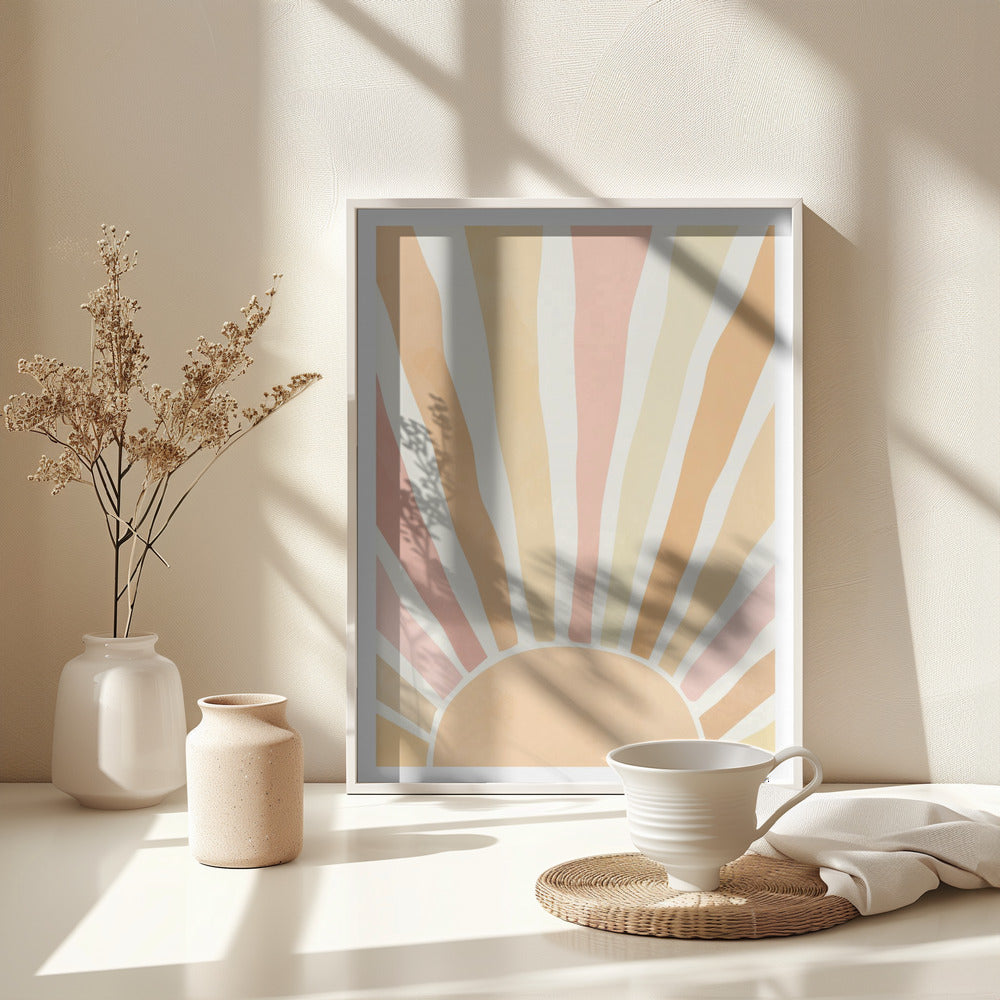Boho sunrise - Poster / Art Print - interiör