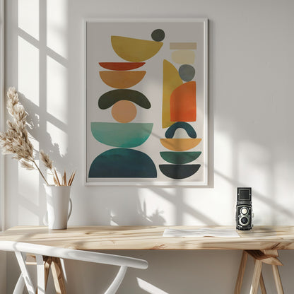 Geometric Harmony - Poster / Art Print - interiör