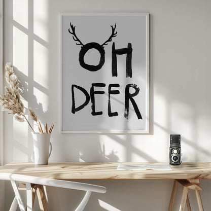 Oh Deer - Poster / Art Print - interiör