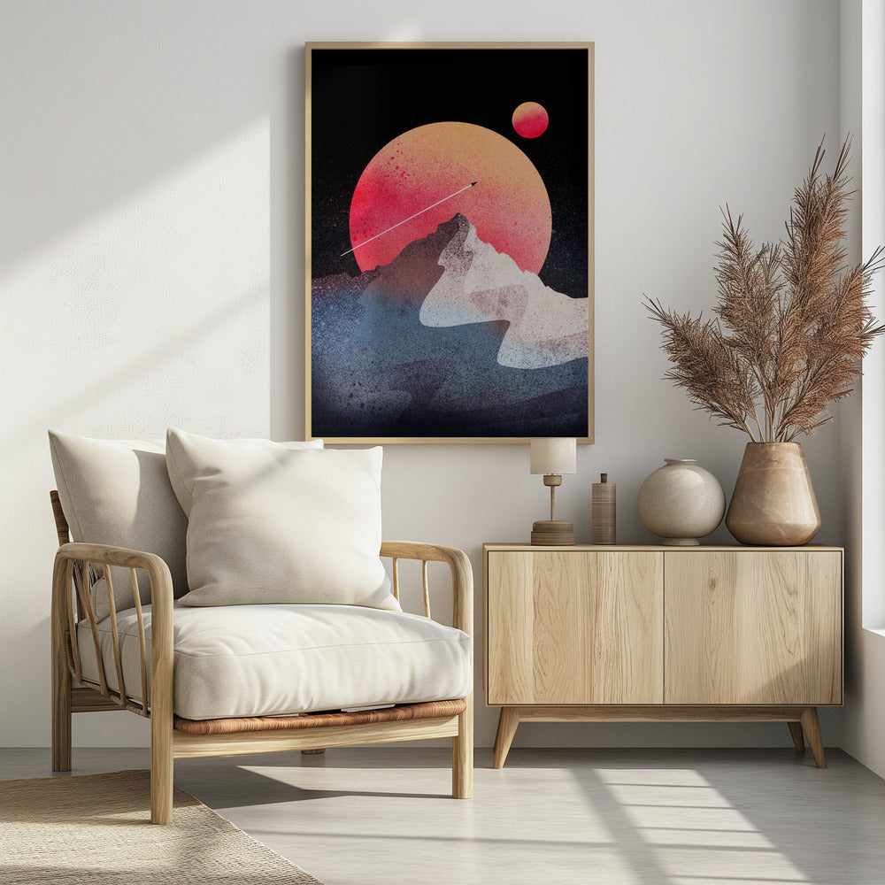 The moon peak - Poster / Art Print - interiör