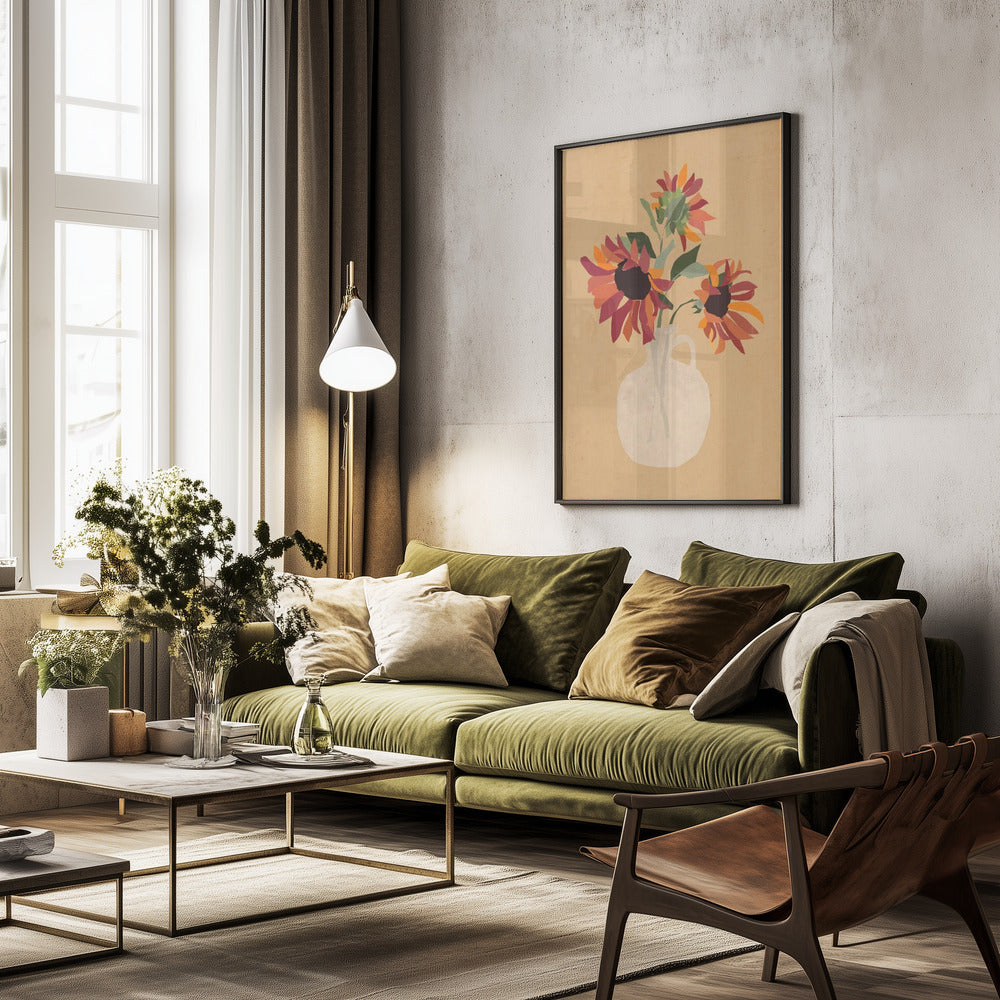 Sunflowers 8 - Poster / Art Print - interiör