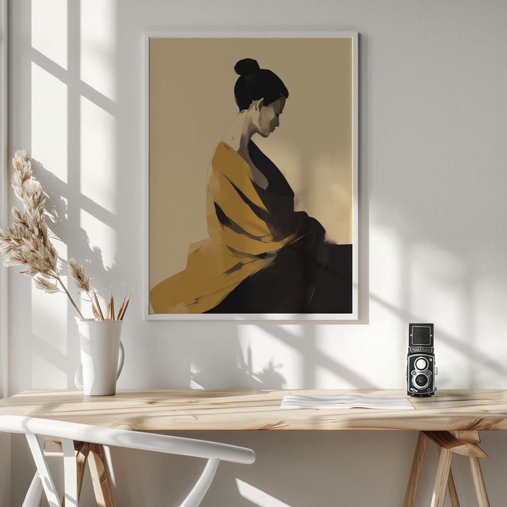 Femme En Jaune - Poster / Art Print - interiör