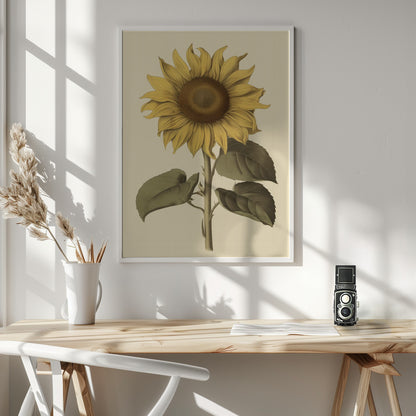 Vintage Sunflower - Poster / Art Print - interiör