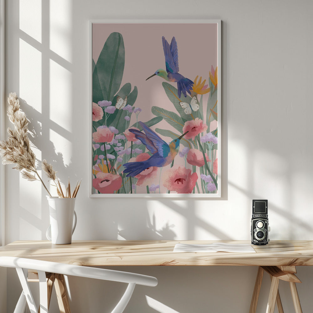 Hummingbirds - Poster / Art Print - interiör