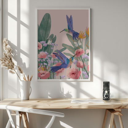 Hummingbirds - Poster / Art Print - interiör