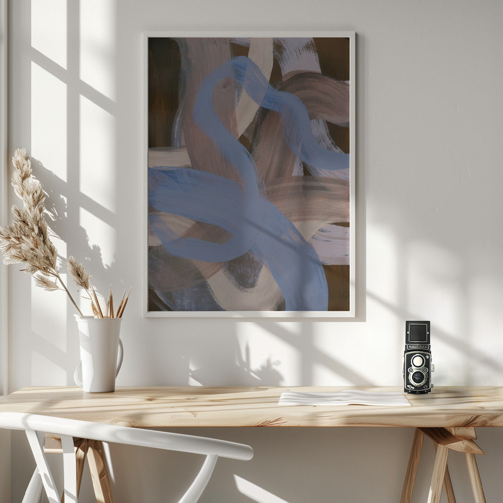 Abstract Brush Strokes 124X - Poster / Art Print - interiör