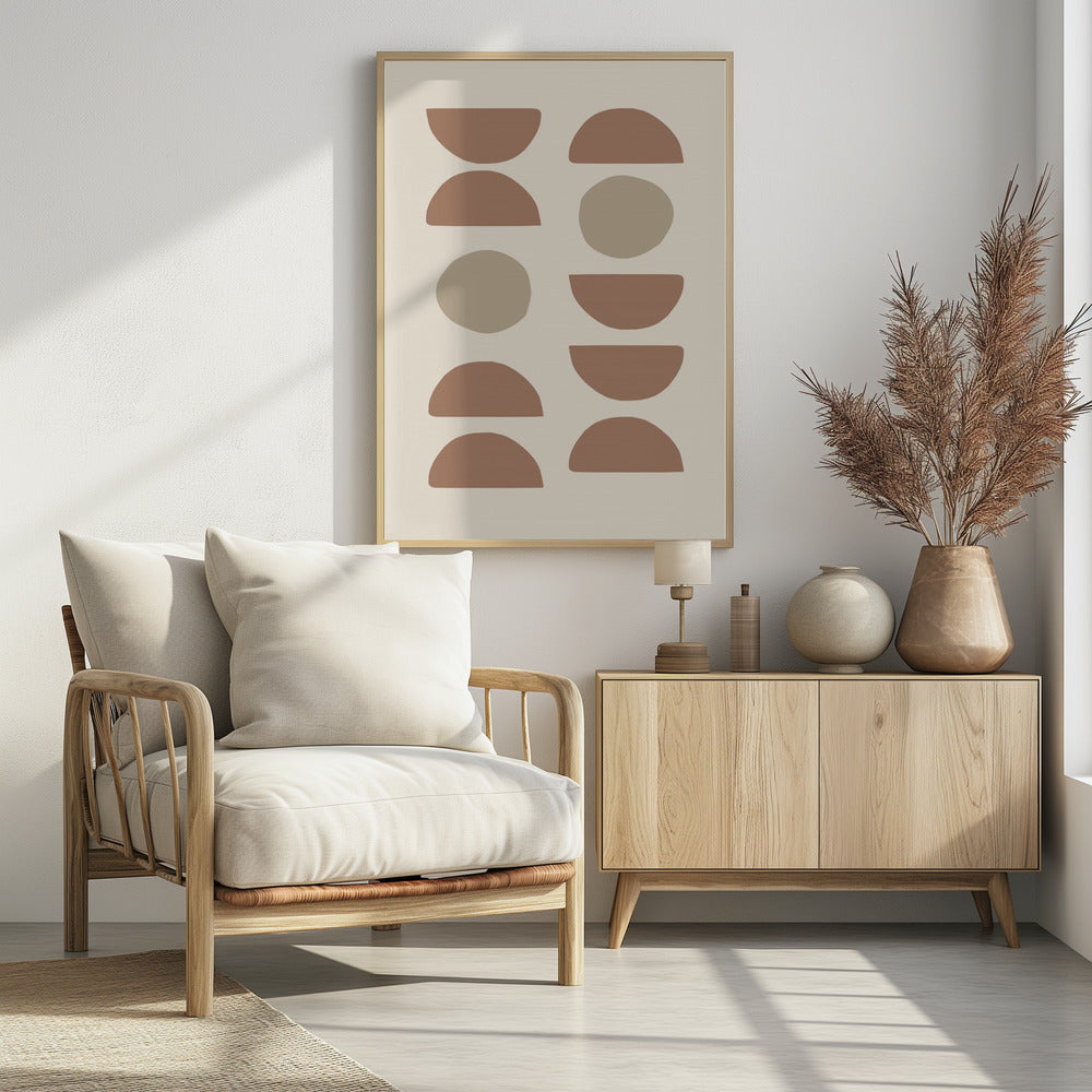 Shapes Mocha - Poster / Art Print - interiör