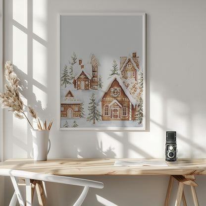 Gingerbread Village - Poster / Art Print - interiör