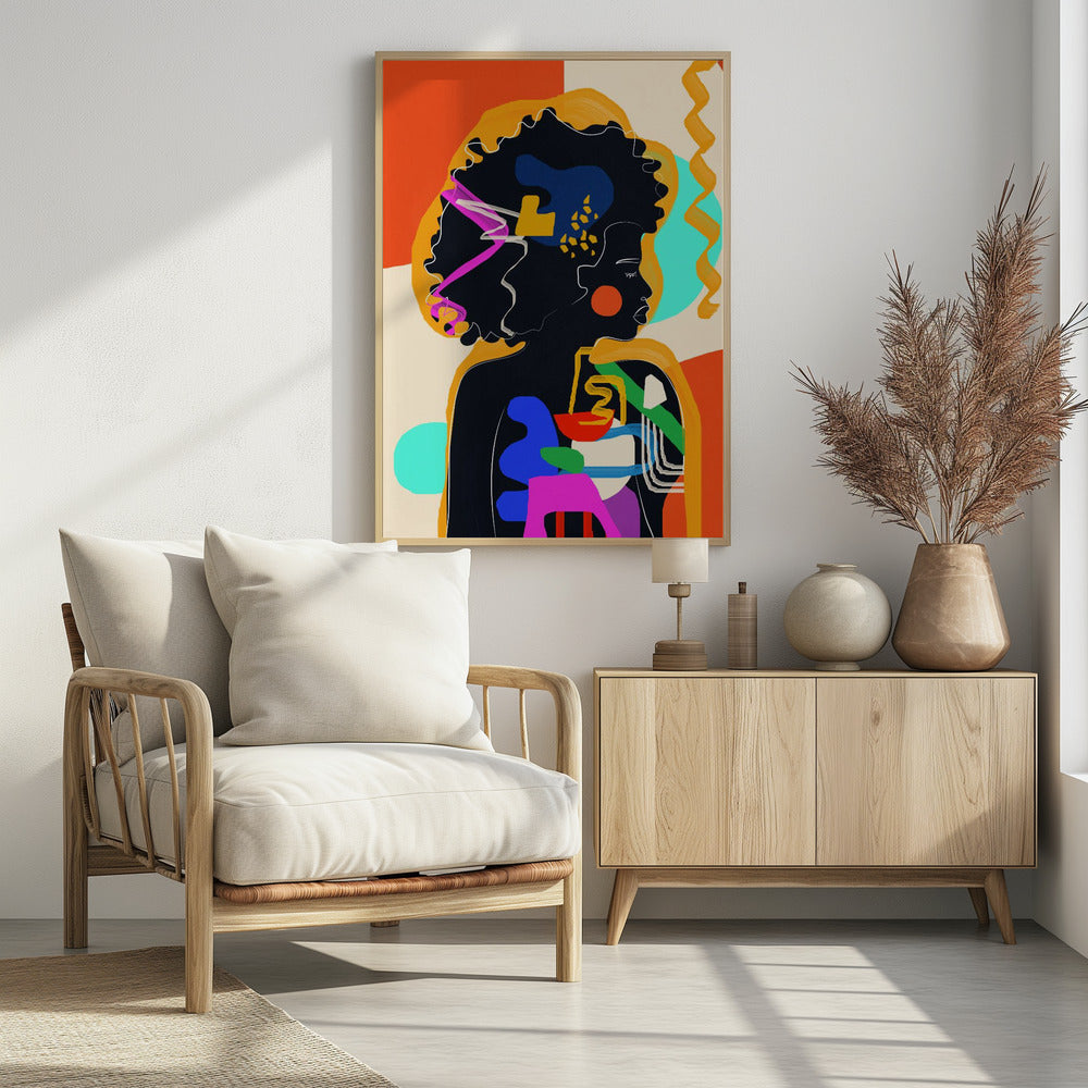 Modern Abstract Woman 4 - Poster / Art Print - interiör