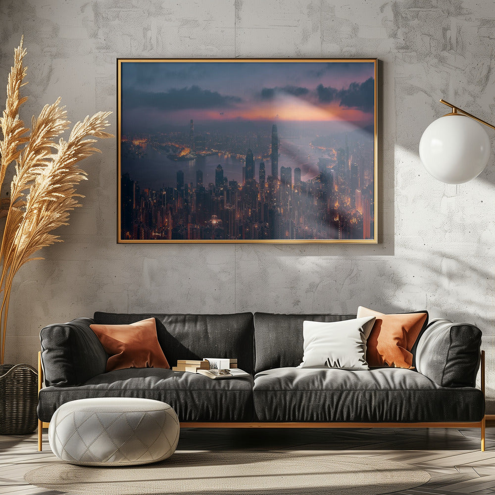 Sunrising Hong Kong - Poster / Art Print - interiör
