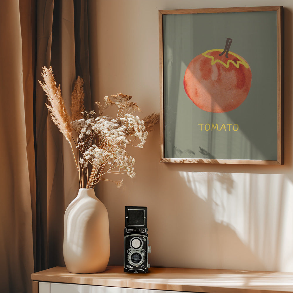Tomato in Green - Poster / Art Print - interiör