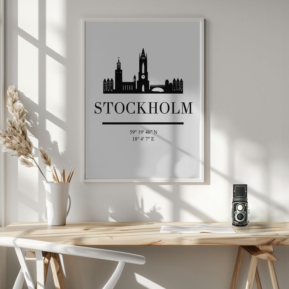 Black Skyline 83 - Poster / Art Print - interiör