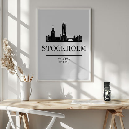Black Skyline 83 - Poster / Art Print - interiör
