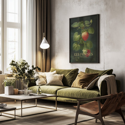Les Fraises - Strawberries - Poster / Art Print - interiör
