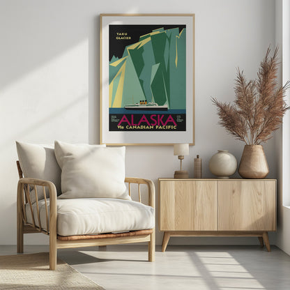 Alaska Via Canadian Pacific. Taku Glacier - Poster / Art Print - interiör