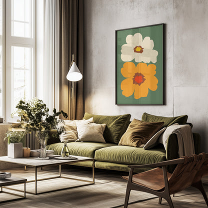 Flower Power 1 - Poster / Art Print - interiör