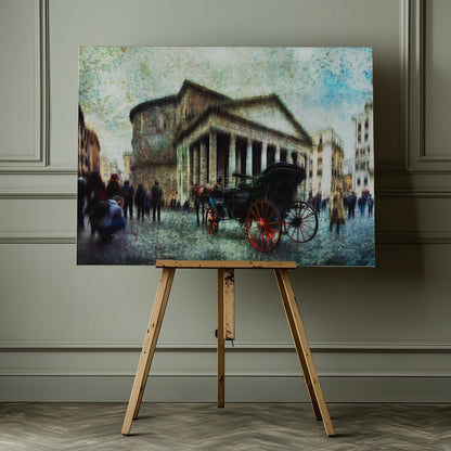 Carriage with horse - Poster / Art Print - interiör