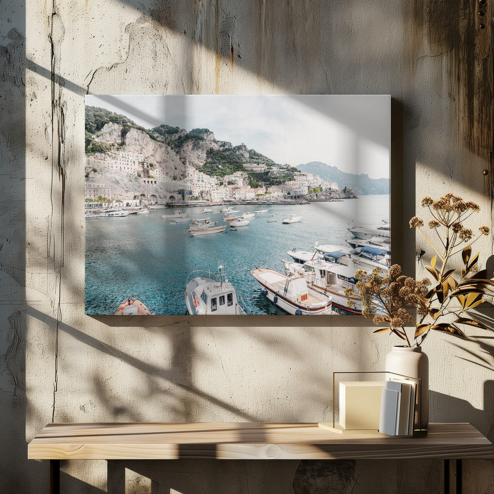 Amalfi coast with boats #2 - Poster / Art Print - interiör