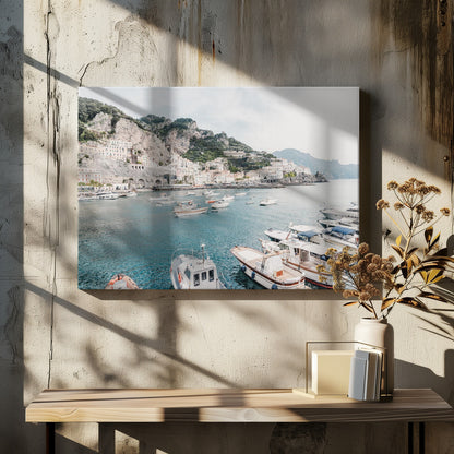Amalfi coast with boats #2 - Poster / Art Print - interiör