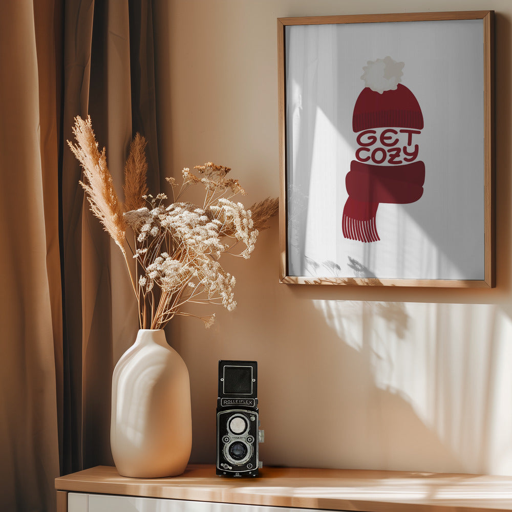 Get cozy (red) - Poster / Art Print - interiör